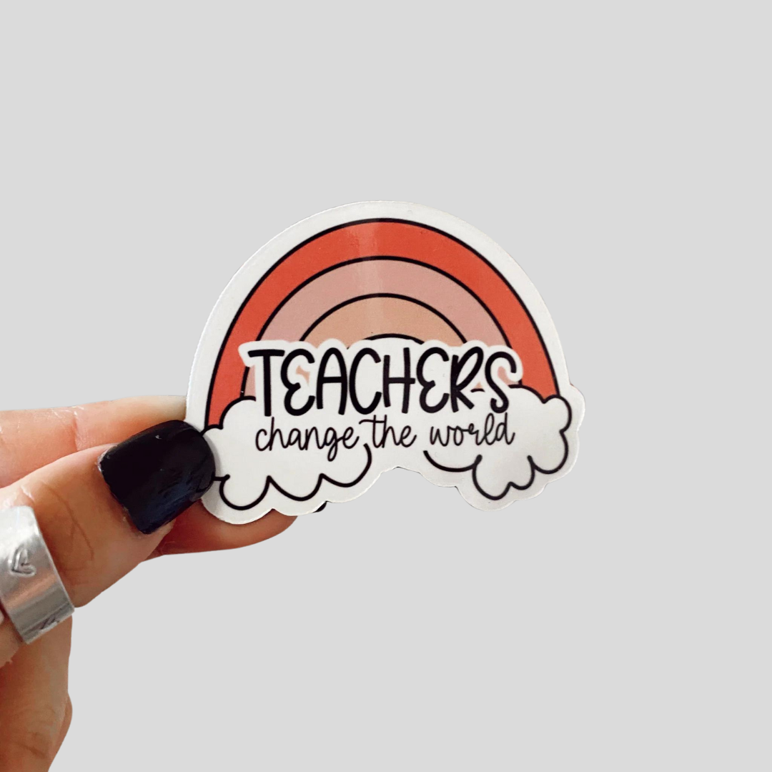 10/30/50Pcs Teacher English Inspirational Stickers Waterproof